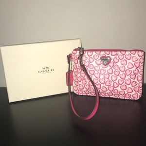 Coach Heart Wristlet